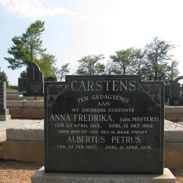 CARSTENS Albertus Petrus 1907-1976 &amp; Anna Fredrika MOSTERT 1913-1962