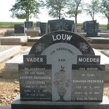 LOUW Andries Frederick Christoffel 1905-1971 &amp; Johanna Fredrieka 1910-1989