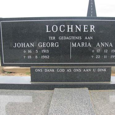 LOCHNER Johan Georg 1913-1982 &amp; Maria Anna C. KOTZE 1916-1990