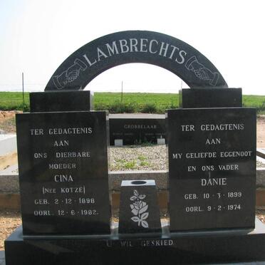 LAMBRECHTS Danie 1899-1974 &amp; Cina KOTZE 1898-1982