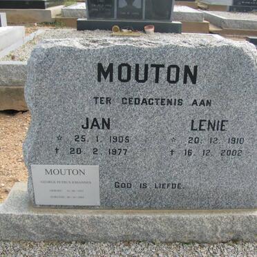 MOUTON Jan 1905-1977 &amp; Lenie 1910-2002 :: MOUTON George Petrus 1935-2003