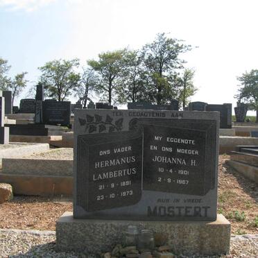 MOSTERT Hermanus Lambertus 1891-1973 &amp; Johanna H. 1901-1967