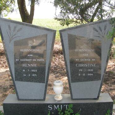 SMIT Hennie 1925-1971 &amp; Christine 1930-1994