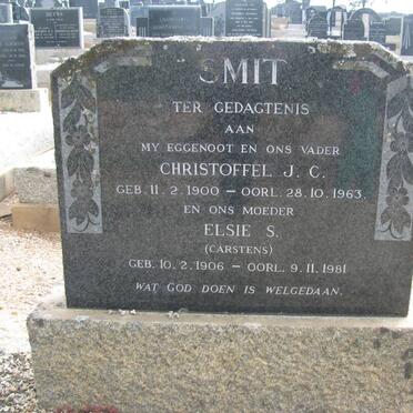 SMIT Christoffel J.C. 1900-1963 &amp; Elsie S. CARSTENS 1906-1981