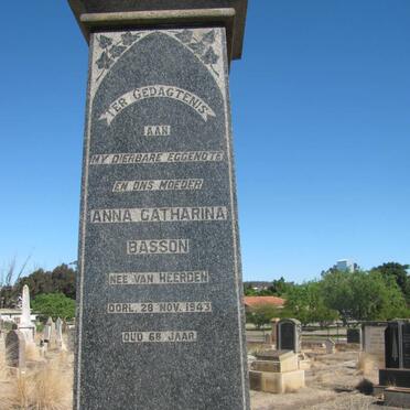 BASSON Albertus Willem 1874-1946 &amp; Anna Catharina van HEERDEN 1943