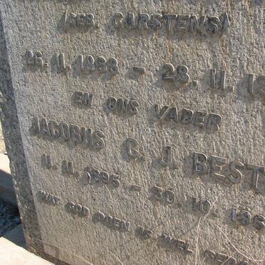 BESTER Jacobus G.J. 1895-1964 &amp; Cornelia J.S. CARSTENS 1893-1941