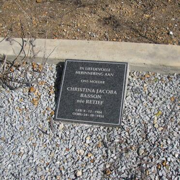 BASSON Christina Jacoba nee RETIEF 1904-1951