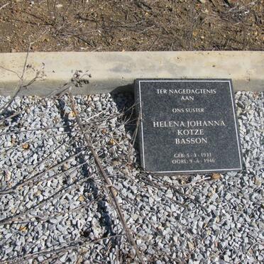 BASSON Helena Johanna Kotze 1931-1946