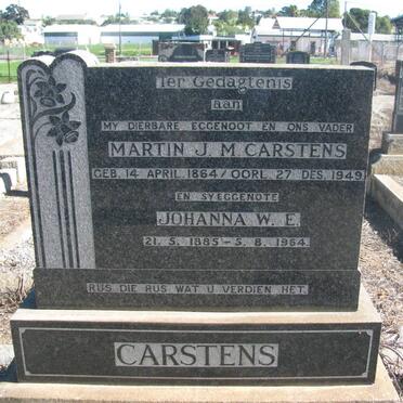 CARSTENS Martin J.M. 1864-1949 &amp; Johanna W.E. 1885-1964