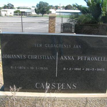 CARSTENS Johannes Christiaan 1874-1956 &amp; Anna Petronella 1891-1965