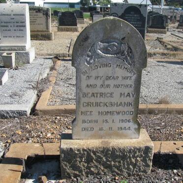 CRUICKSHANK Beatrice May nee HOMEWOOD 1906-1944