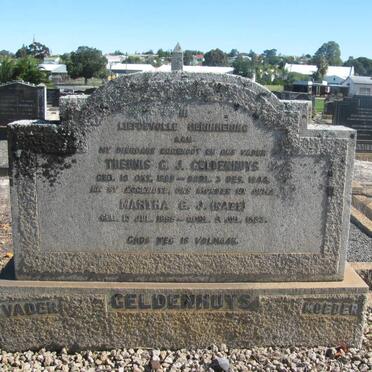 GELDENHUYS Theunis G.J. 1889-1944 &amp; Martha G.J. RABE 1895-1963