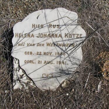 KOTZE Dirk Jacobus 1896-1957 &amp; Helena Johanna VAN DER WESTHUIZEN 1906-1941 