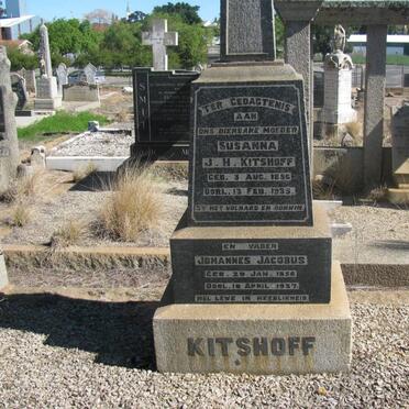 KITSHOFF Johannes Jacobus 1856-1937 &amp; Susanna J.H. 1856-1935