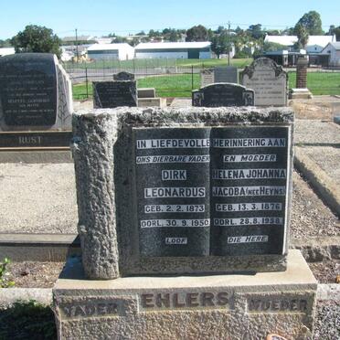 EHLERS Dirk Leonardus 1873-1950 &amp; Helena Johanna Jacoba HEYNS 1876-1958 :: EHLERS Johan Hendrik Andries 1911-1999 