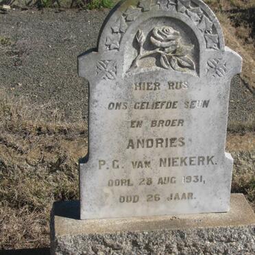 NIEKERK Andries P.G., van -1931