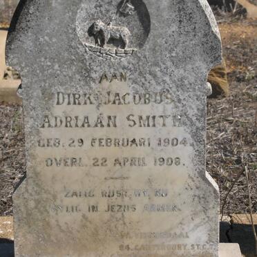 SMITH Dirk Jacobus Adriaan 1904-1908