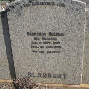 SLABBERT Hendrina Helena HANEKOM 1887-1935