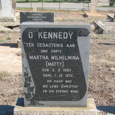 O'KENNEDY Martha Wilhelmina 1883-1972