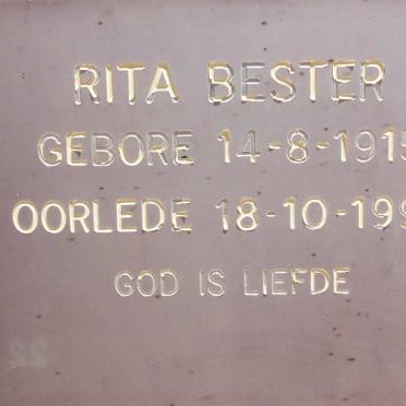 BESTER Rita 1915-1999