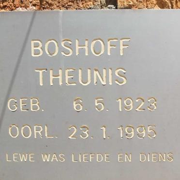 BOSHOFF Theunis 1923-1995