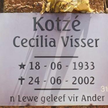 KOTZÉ Cecilia Visser 1933-2002