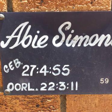 SIMONS Abie 1955-2011