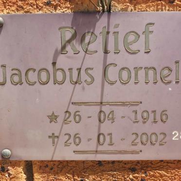 RETIEF Jacobus Cornelius 1916-2002