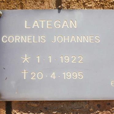 LATEGAN Cornelis Johannes 1922-1995