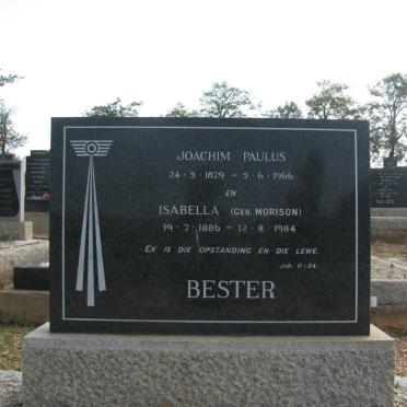 BESTER Joachim Paulus 1879-1966 &amp; Isabella MORISON 1886-1984