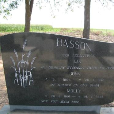 BASSON John 1894-1973 &amp; Molly 1901-1974