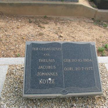 KOTZE Theunis Jacobus Johannes 1904-1977
