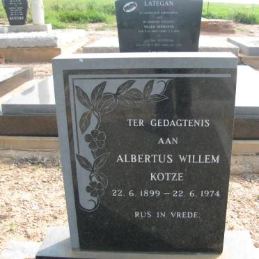 KOTZE Albertus Willem 1899-1974