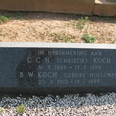 KOCH C.C.N 1896-1969 &amp; B.W. HOLLOWAY 1910-1989
