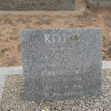 KOTZE Johannes W.F. 1946-1982