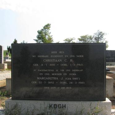 KOCH Christiaan C.R. 1888-1960 &amp; Margaretha J. SMIT 1892-1987