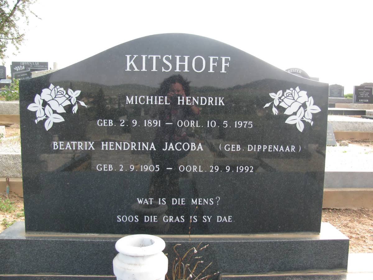 KITSHOFF Michiel Hendrik 1891-1975 &amp; Beatrix Hendrina Jacoba DIPPENAAR 1905-1992