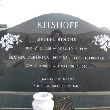KITSHOFF Michiel Hendrik 1891-1975 &amp; Beatrix Hendrina Jacoba DIPPENAAR 1905-1992