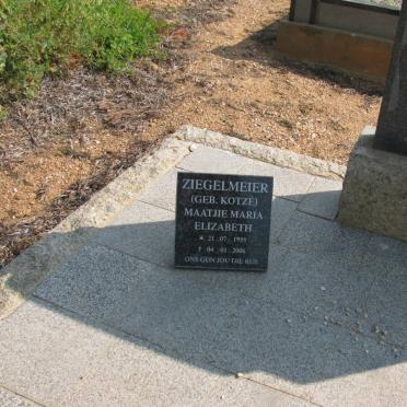 ZIEGELMEIER Maatjie Maria Elizabeth nee KOTZE 1935-2006