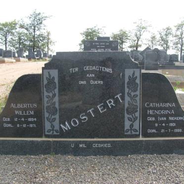 MOSTERT Albertus Willem 1894-1971 &amp; Catharina Hendrina VAN NIEKERK 1901-1988