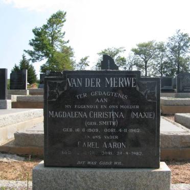 MERWE Carel Aaron, van der 1912-1982 &amp; Magdalena Christina SMITH 1909-1962