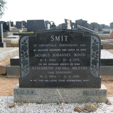 SMIT Jacobus Johannes 1900-1976 &amp; Elizabeth Jacoba HANEKOM 1904-1986