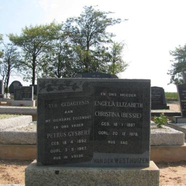 WESTHUIZEN Petrus Gysbert, van der 1892-1967 &amp; Engela Elizabeth Christina 1897-1978