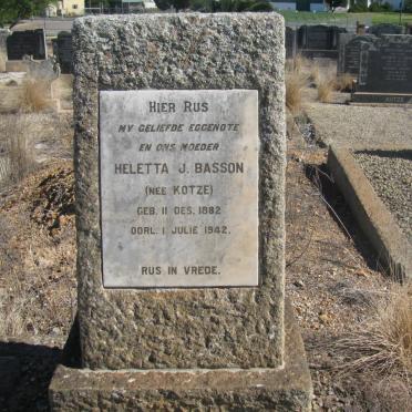 BASSON Heletta J. nee KOTZE 1882-1942