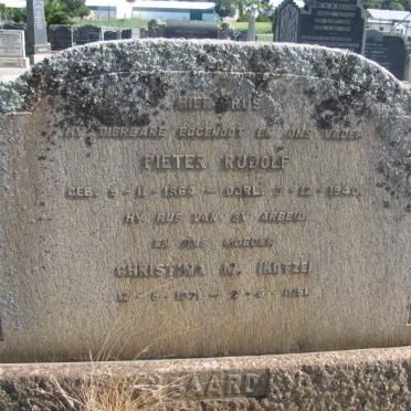 BAARD Pieter Rudolf 1864-1940 &amp; Christina M. KOTZE 1871-1951