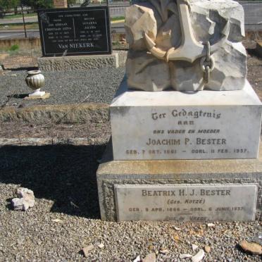 BESTER Joachim P. 1861-1937 &amp; Beatrix H.J. KOTZE 1866-1937