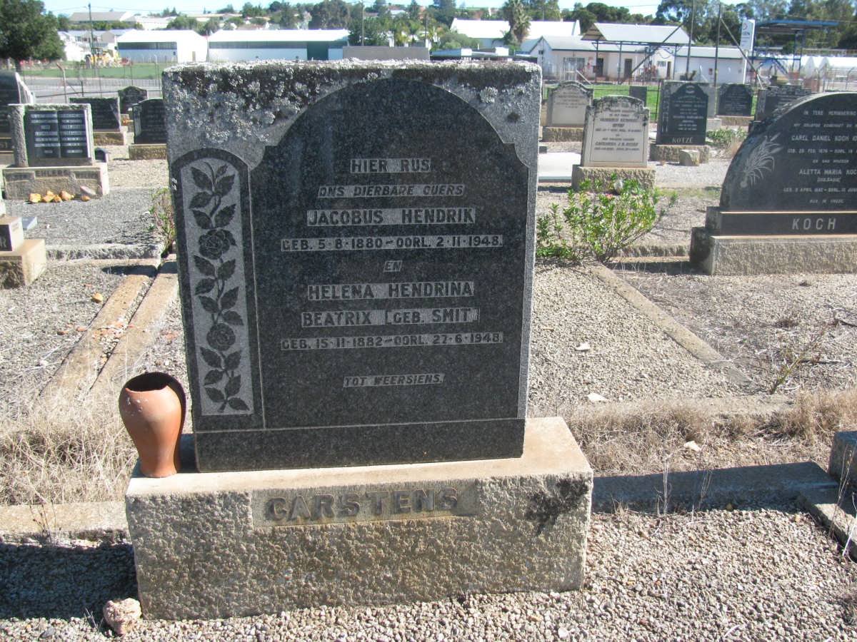 CARSTENS Jacobus Hendrik 1880-1948 &amp; Helena Hendrina Beatrix SMIT 1882-1948