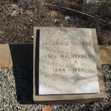 CLOETE Jacoba J. nee MALHERBE 1904-1955