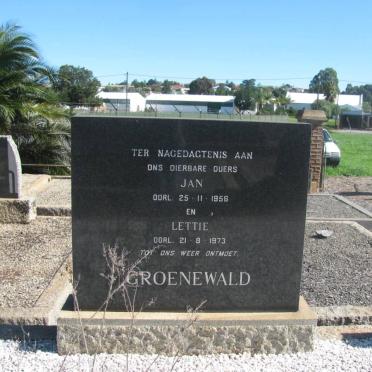 GROENEWALD, Jan -1956 &amp; Lettie -1973