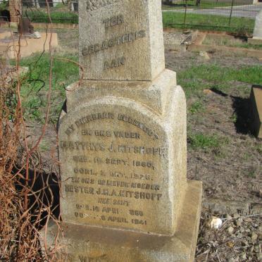 KITSHOFF Matthys J. 1860-1926 &amp; Hester J.M.A. SMIT 1866-1941